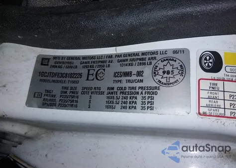 2012 Chevrolet Colorado 2Lt from USA, damaged, VIN 1GCJTDFE3C8102226